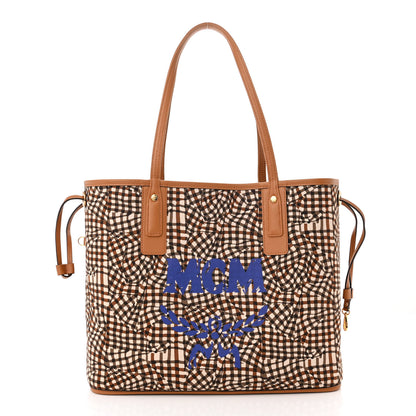 MCM Visetos Medium Liz Reversible Shopper Tote Cognac 3 of 16