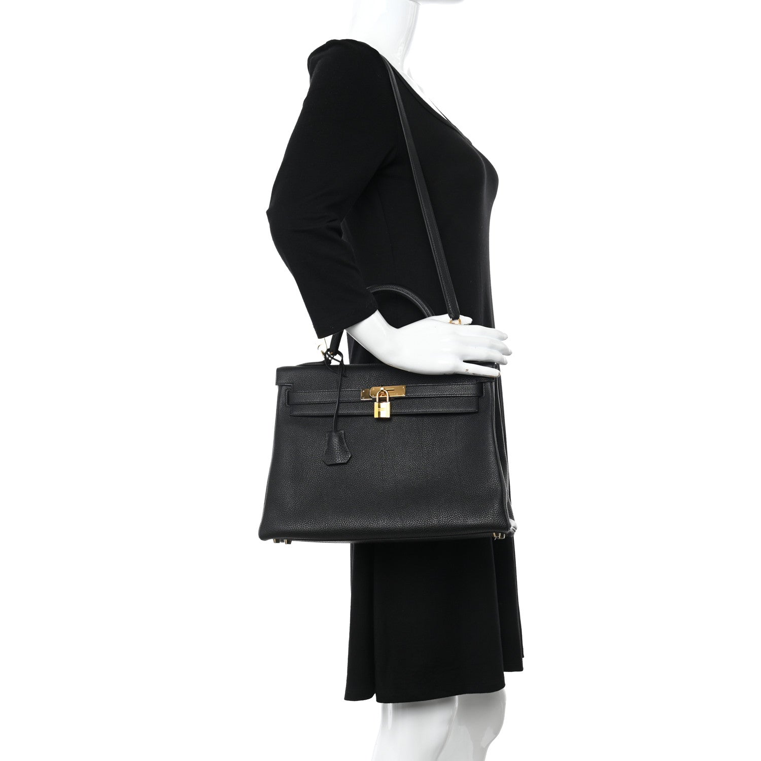 Hermes Togo Kelly Retourne 32 Black 2 of 10