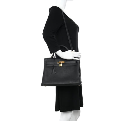 Hermes Togo Kelly Retourne 32 Black 2 of 10