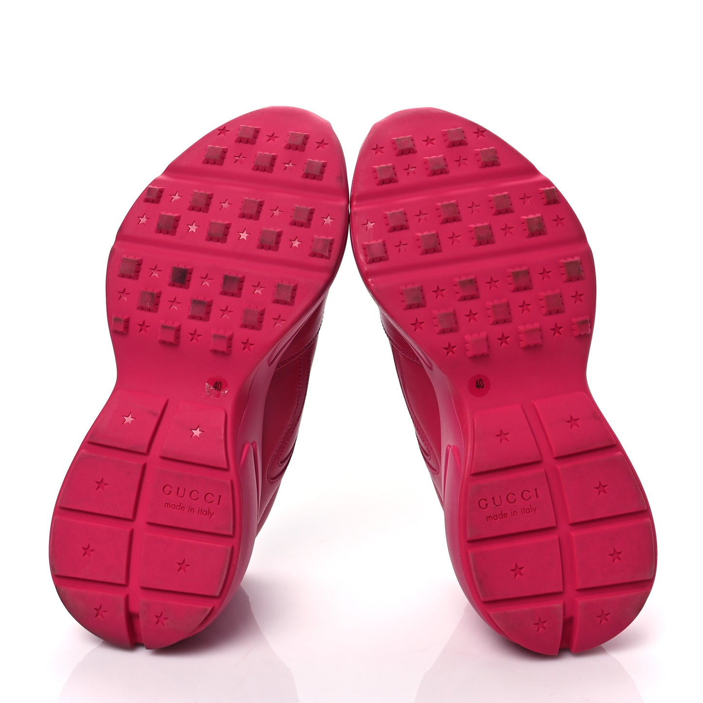 Calfskin Logo Womens Rhyton Sneakers 40 Box Pink