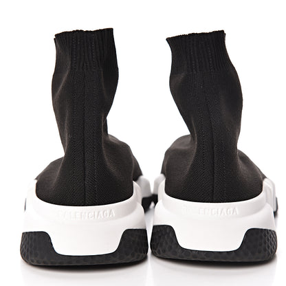 Balenciaga Neoprene Knit Womens Speed Sneakers 39 Black White 9 of 9