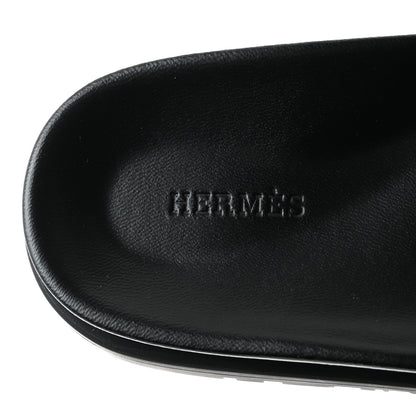 Hermes Calfskin Mens Biarritz Sandals 40 Black 6 of 11