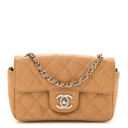 Chanel Caviar Quilted Extra Mini Flap Dark Beige 1 of 10