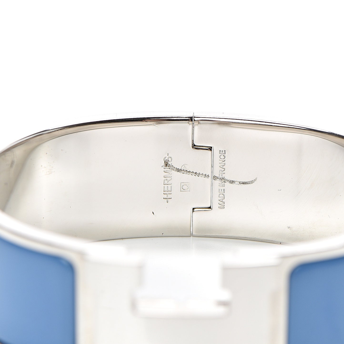 Enamel Wide Clic Clac H Bracelet GM Bleu Turquin