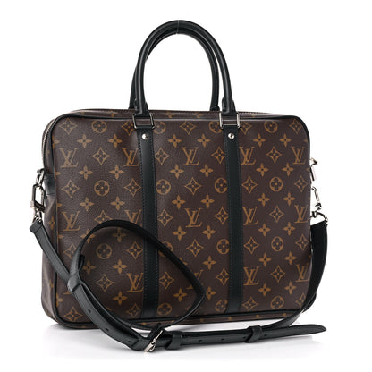 Louis Vuitton Monogram Macassar Porte-Documents Voyage PM 3 of 14