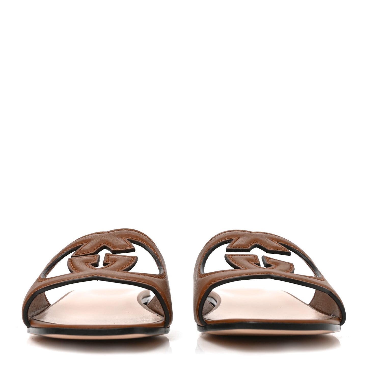 Cosmos Softy Calfskin Interlocking G Cut Out Slide Sandals 39 Cuir