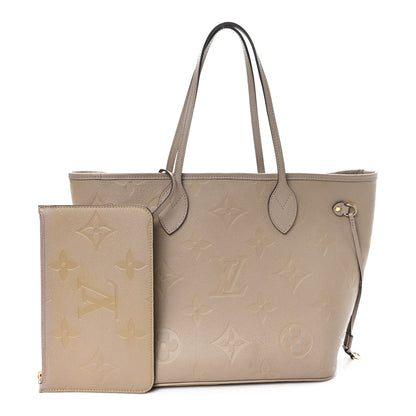 Louis Vuitton Empreinte Monogram Giant Neverfull MM Tourterelle 3 of 12