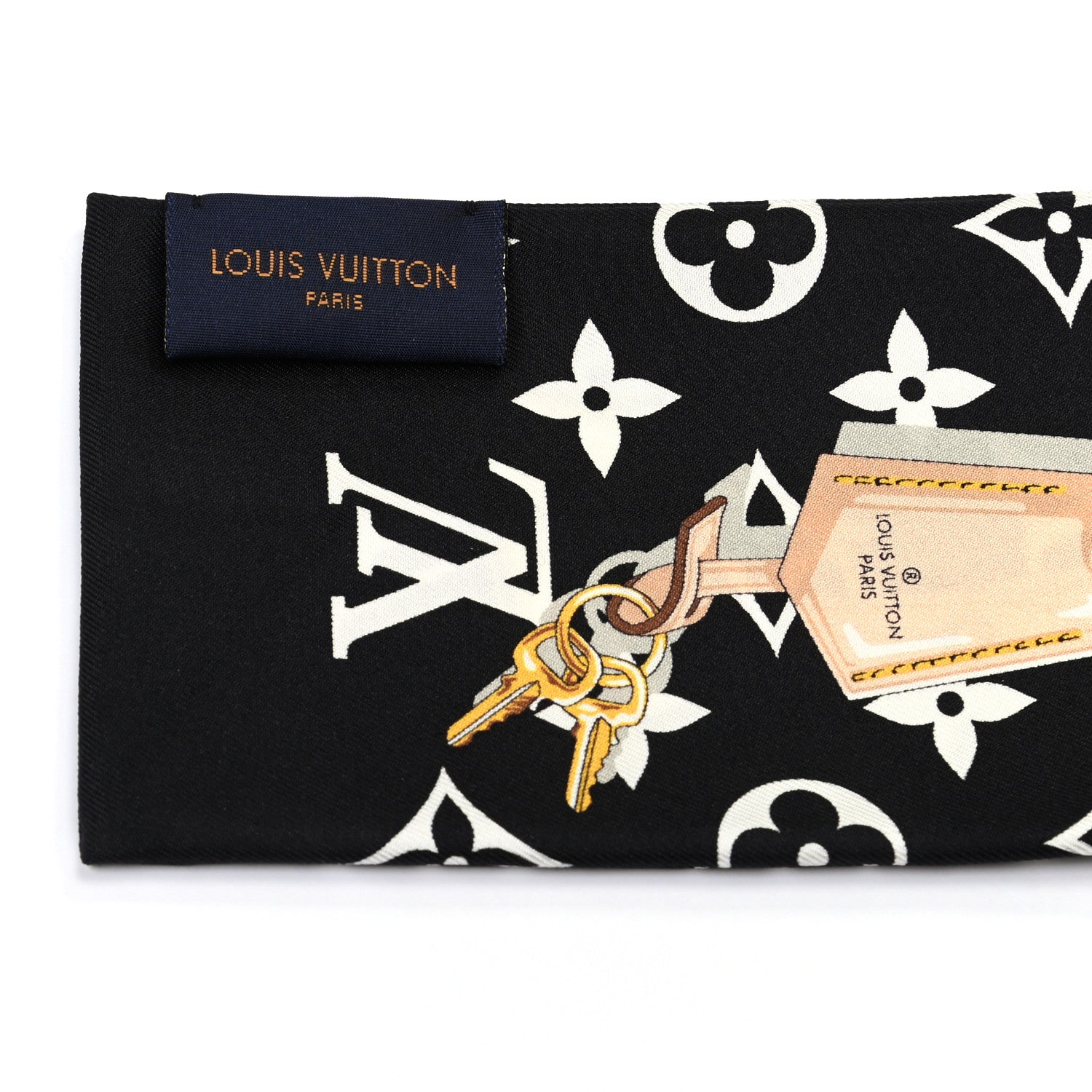 Louis Vuitton Silk Monogram Confidential Bandeau Black 3 of 3