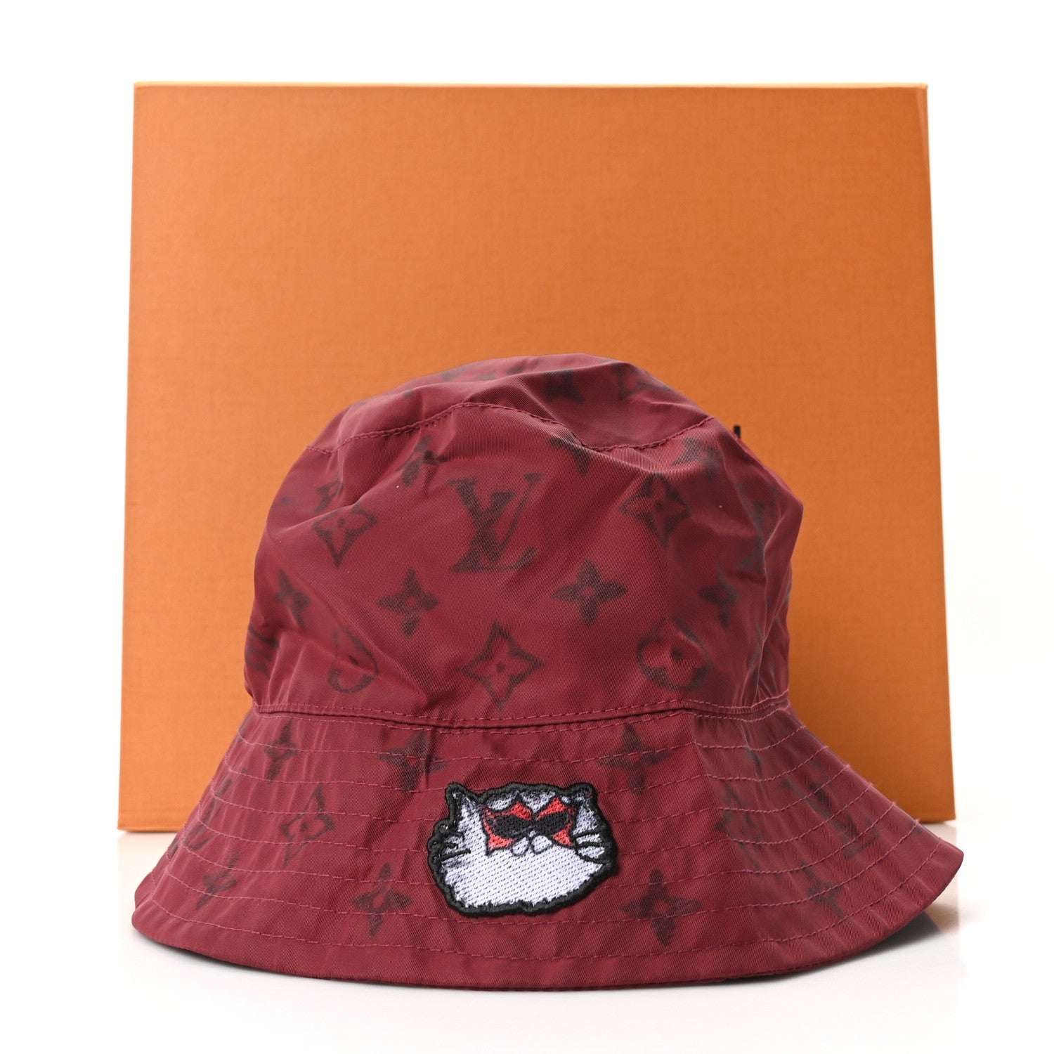 Louis Vuitton LV X Grace Coddington Polymade Monogram Pocket Bucket Hat M Raspberry 9 of 9