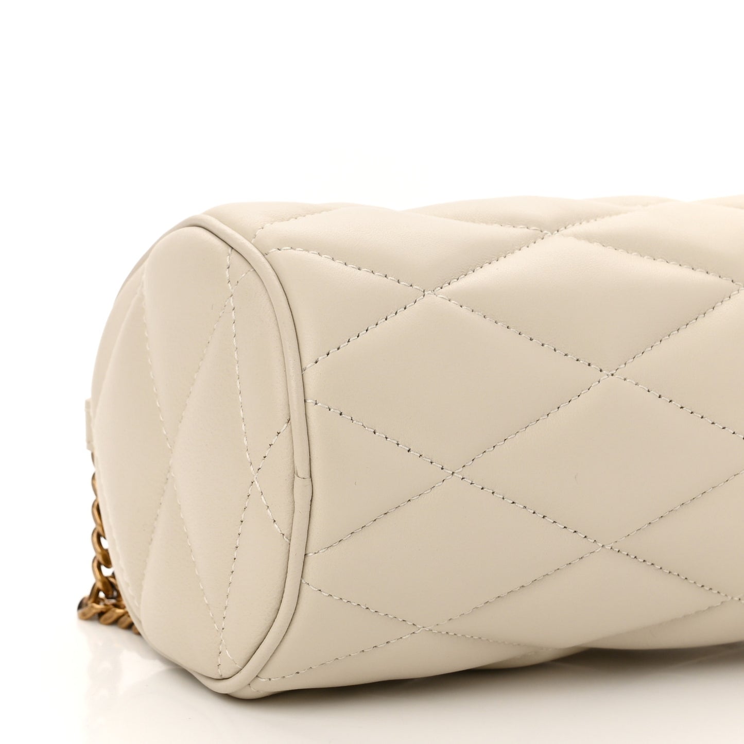 Lambskin Monogram Mini Sade Tube Bag Crema Soft