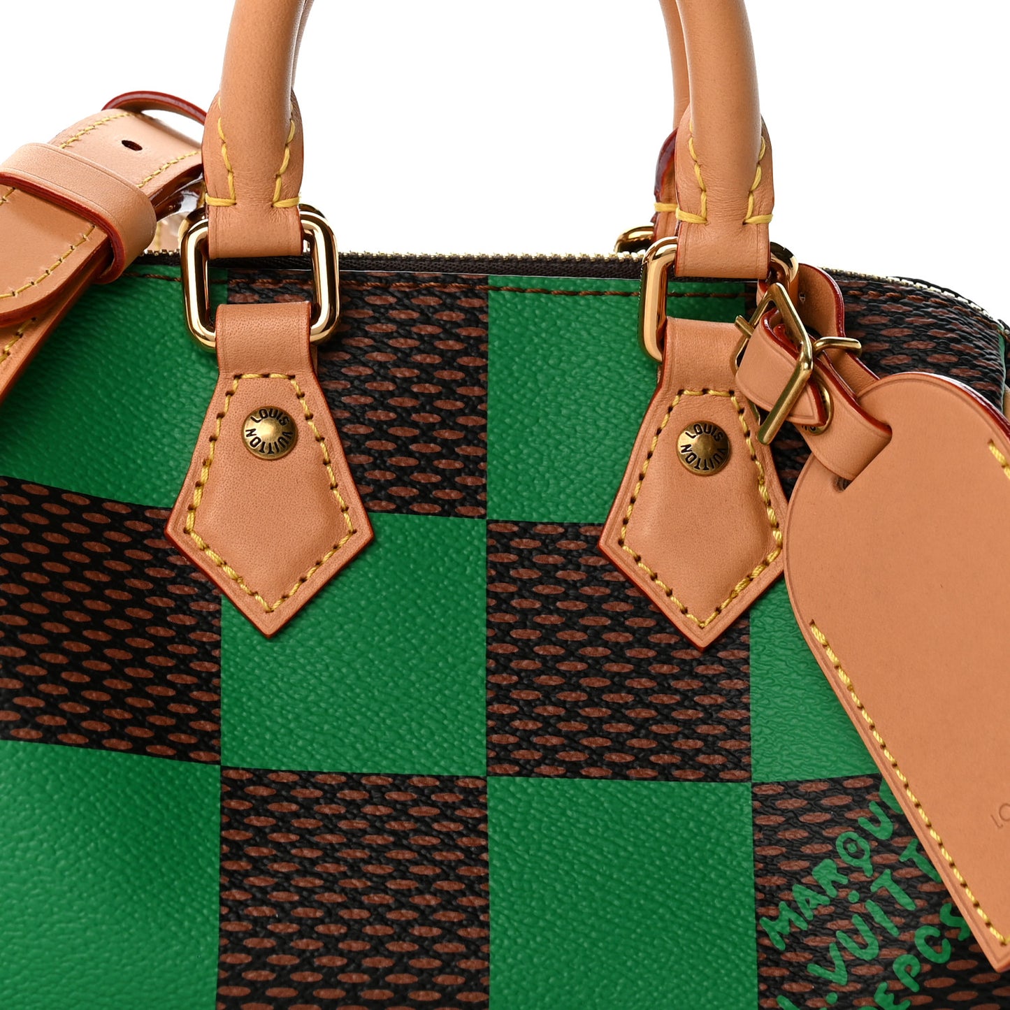 Damier Pop Speedy Bandouliere 18 Green