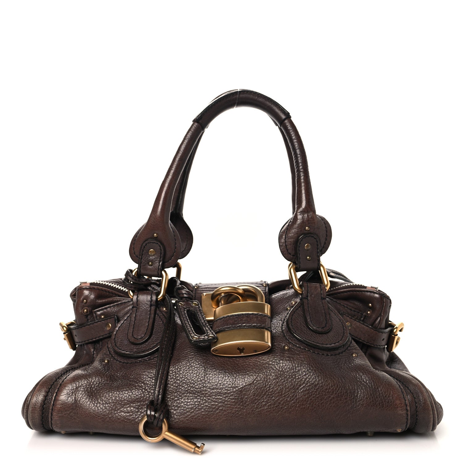 Chloe Calfskin Medium Paddington Satchel Chocolate 1 of 13
