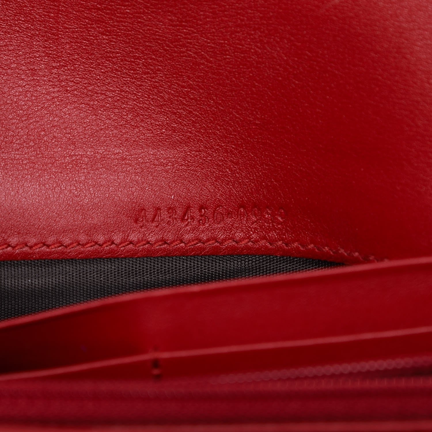 Gucci Calfskin Matelasse GG Marmont Continental Wallet Hibiscus Red 8 of 12