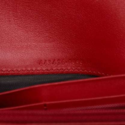 Gucci Calfskin Matelasse GG Marmont Continental Wallet Hibiscus Red 8 of 12