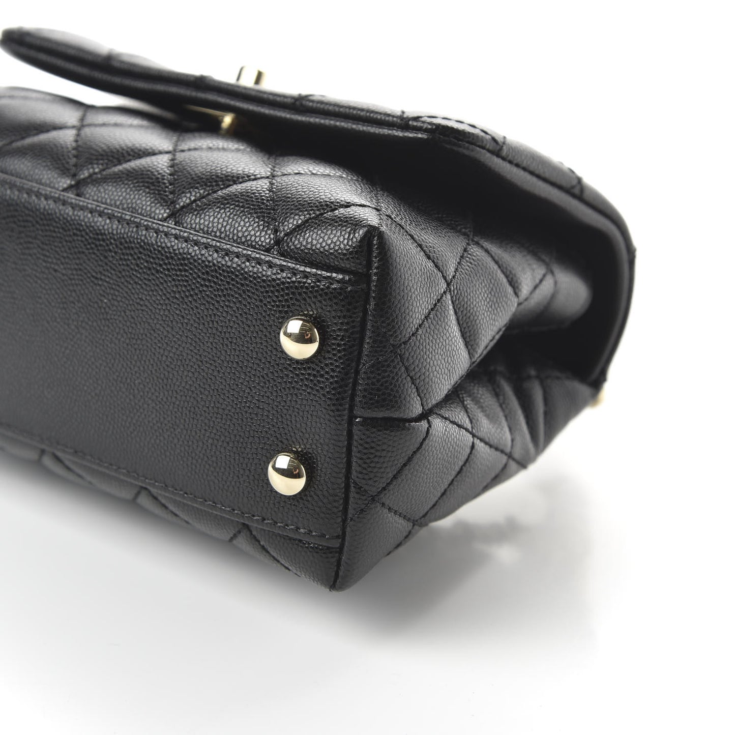 Caviar Quilted Extra Mini Coco Handle Flap Black