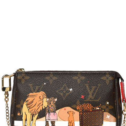 Louis Vuitton Monogram 2018 Christmas Animation Mini Cats Pochette Accessories 8 of 10
