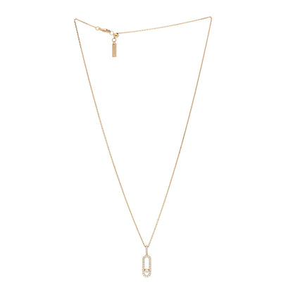 Messika 18K Yellow Gold Diamond LM Move Uno Pave Pendant Necklace 3 of 6