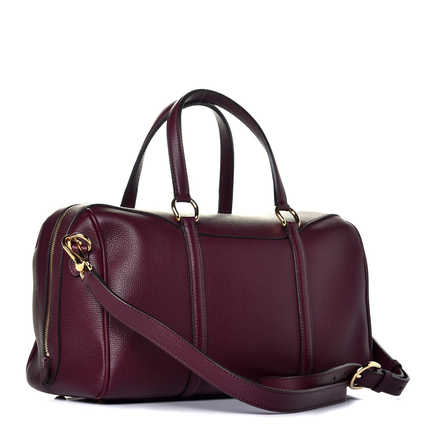 Derby Calfskin Medium Alchester Bowling Bag Mahogany Red