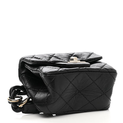 Chanel Calfskin Quilted 2.55 Ankle Wrist Bag Black 4 of 8