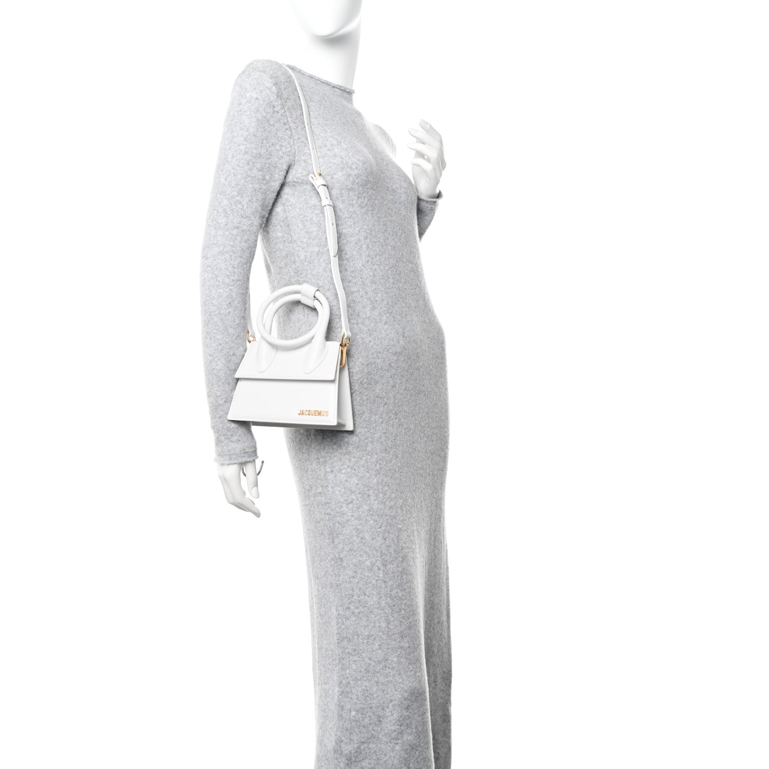 Jacquemus Smooth Calfskin Le Chiquito Noeud White 2 of 9