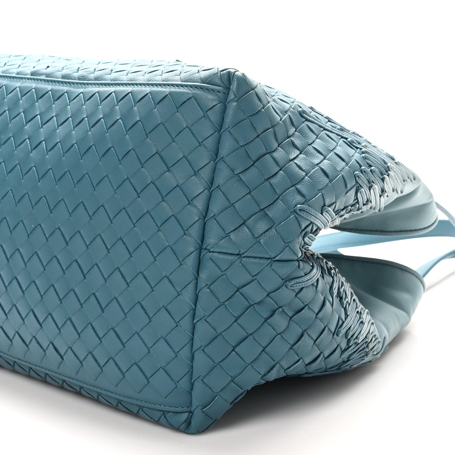 Bottega Veneta Nappa Intrecciato Medium Flow Wave Tote Blue 9 of 9