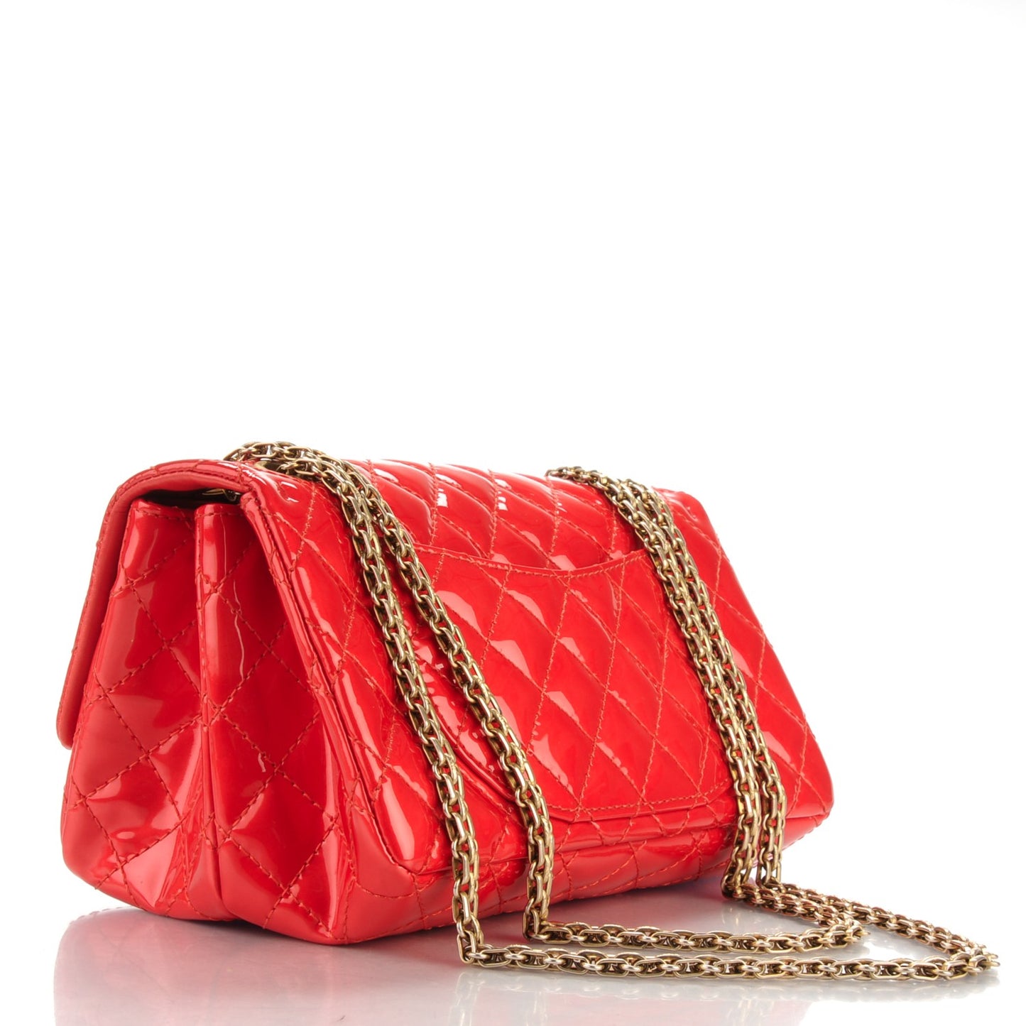 Patent Quilted Accordion Reissue 2.55 Flap Red