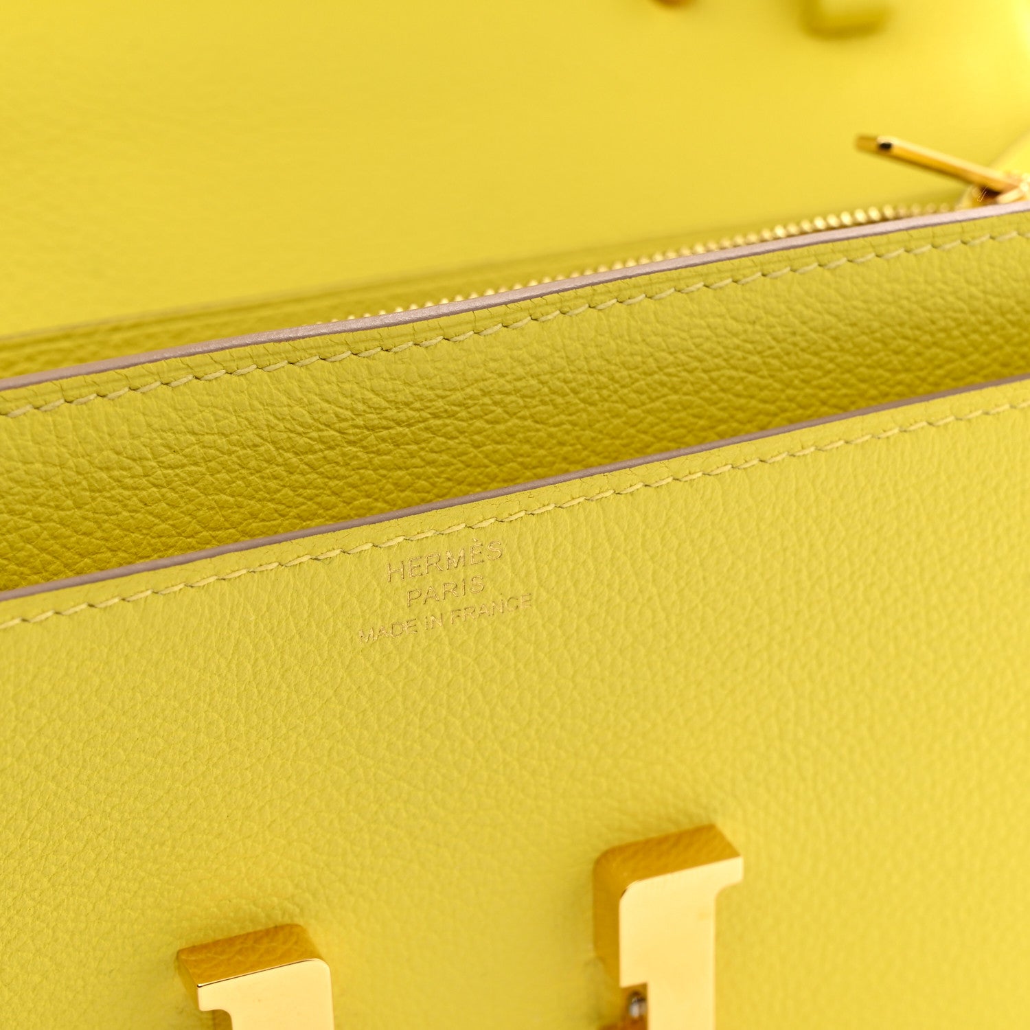Hermes Evercolor Constance Wallet To Go Lime 6 of 10