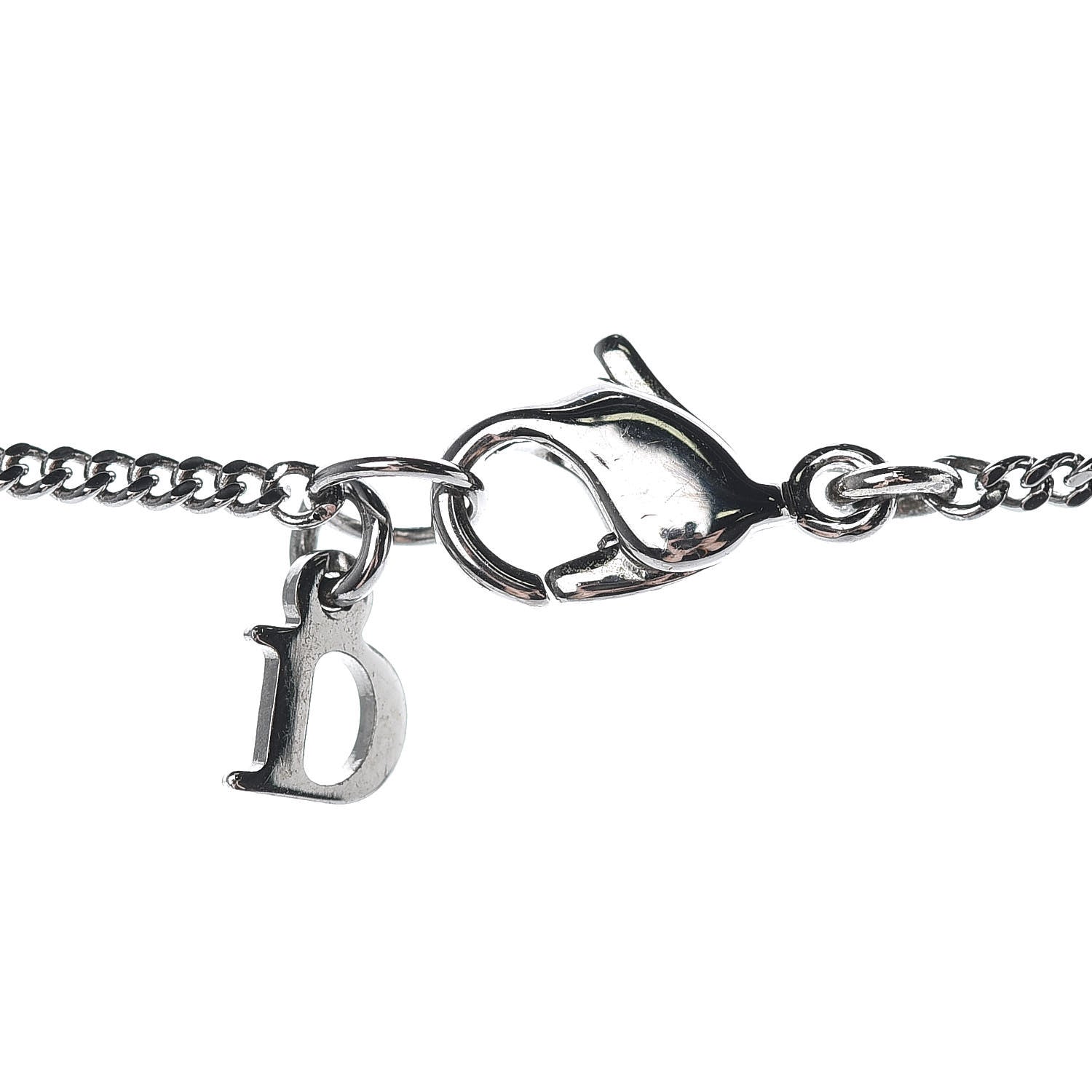 Christian Dior Crystal Teddy Bear Necklace Black 4 of 7