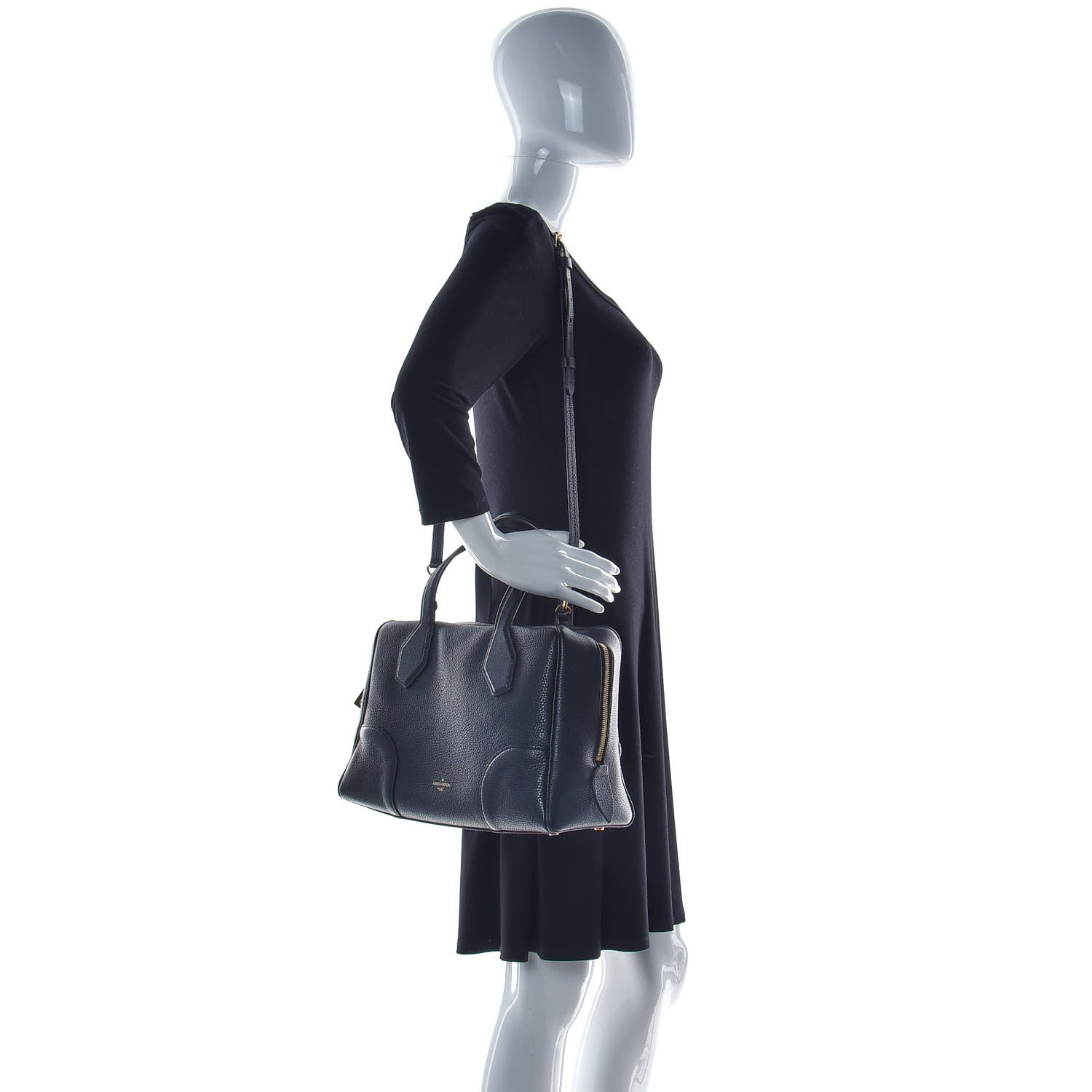 Louis Vuitton Taurillon Dora Ultra Soft MM Black 3 of 17