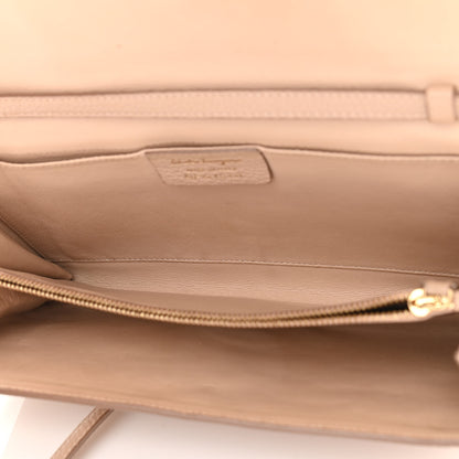 Salvatore Ferragamo Calfskin Clutch Beige 5 of 13