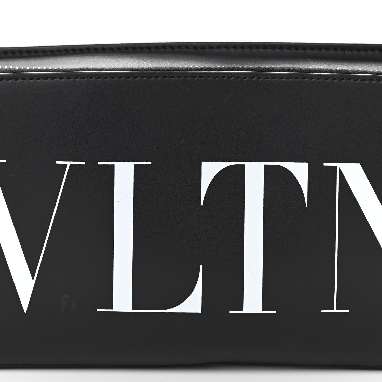 Valentino Garavani Calfskin VLTN Belt Bag Black White 6 of 8