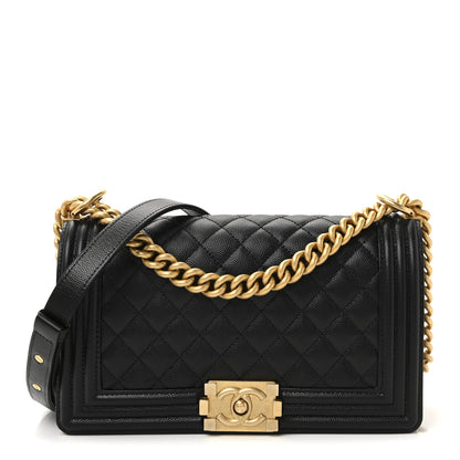 Chanel Caviar Quilted Medium Boy Flap Black 1 of 10