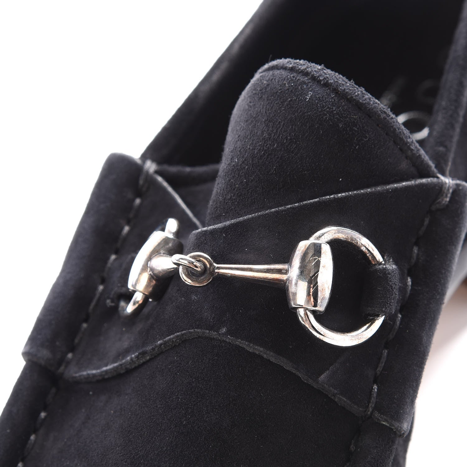 Gucci Suede Mens 1953 Horsebit Loafers 10 Black 8 of 9