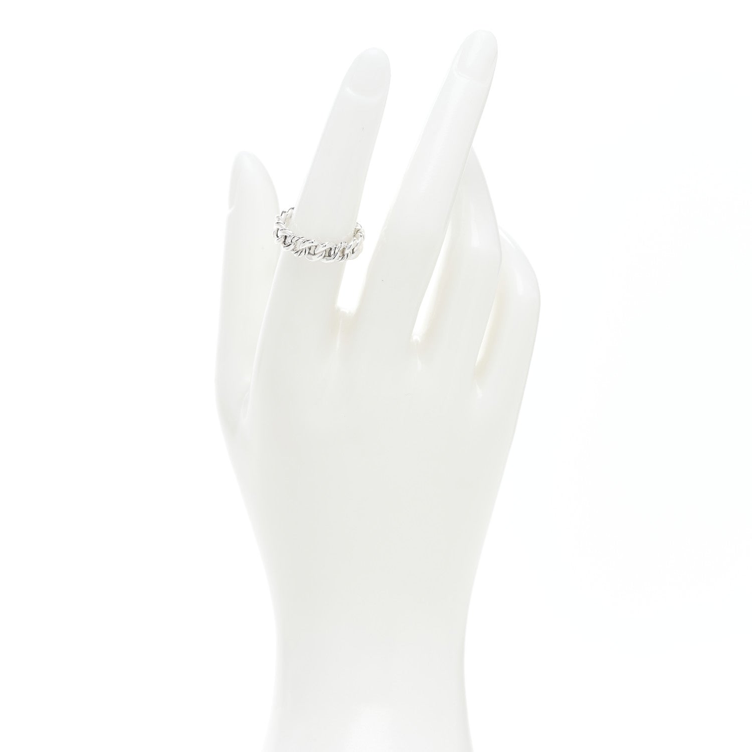 David Yurman Sterling Silver Narrow Belmont Curb Link Ring 53 6.25 2 of 4