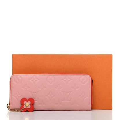 Louis Vuitton Empreinte Blooming Flowers Clemence Wallet Rose Poudre 9 of 9