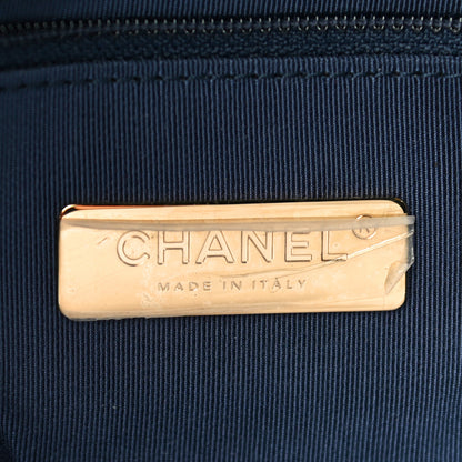 Chanel Denim Quilted Large Chanel 19 Flap Blue 6 of 11