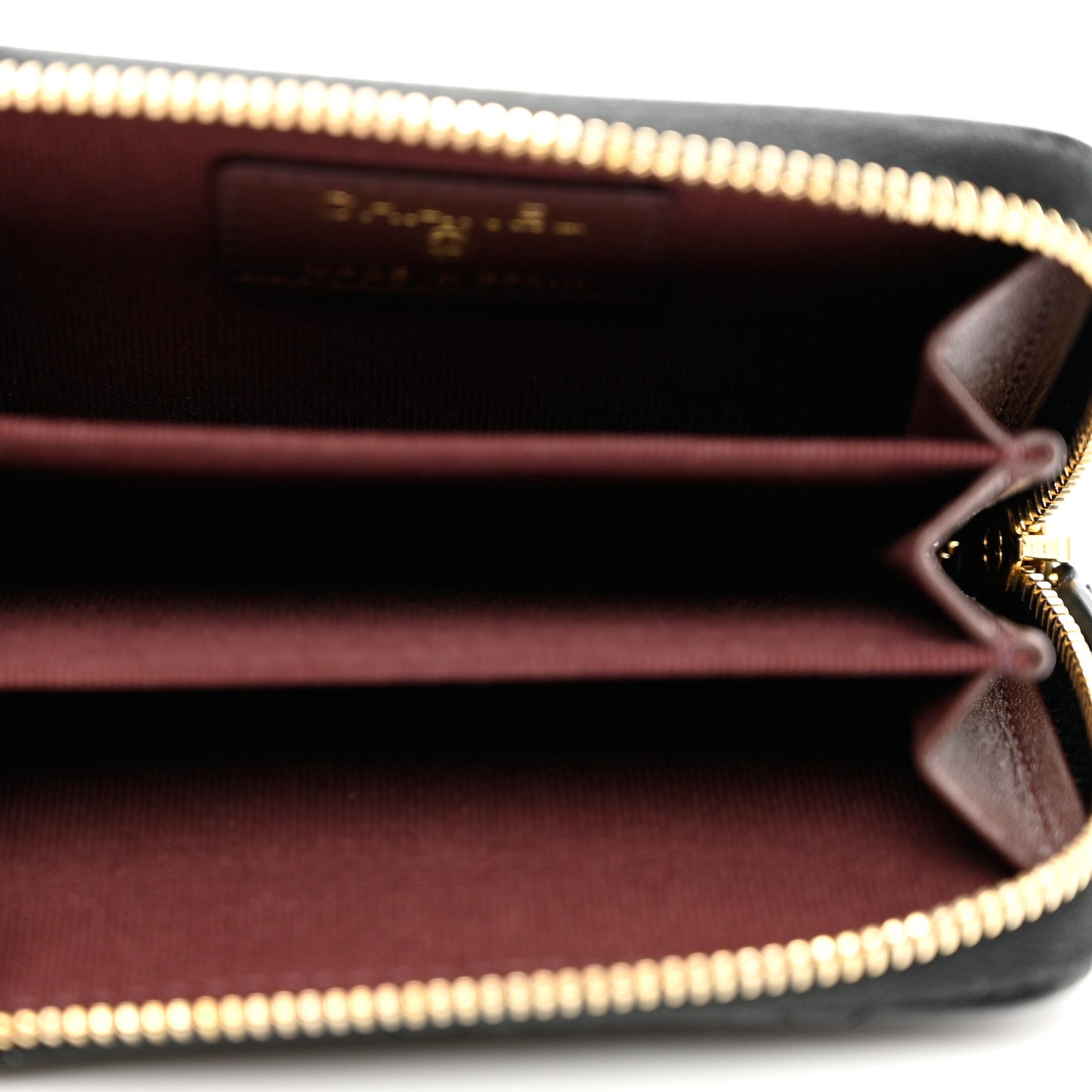 Caviar Quilted Zip Coin Purse Black