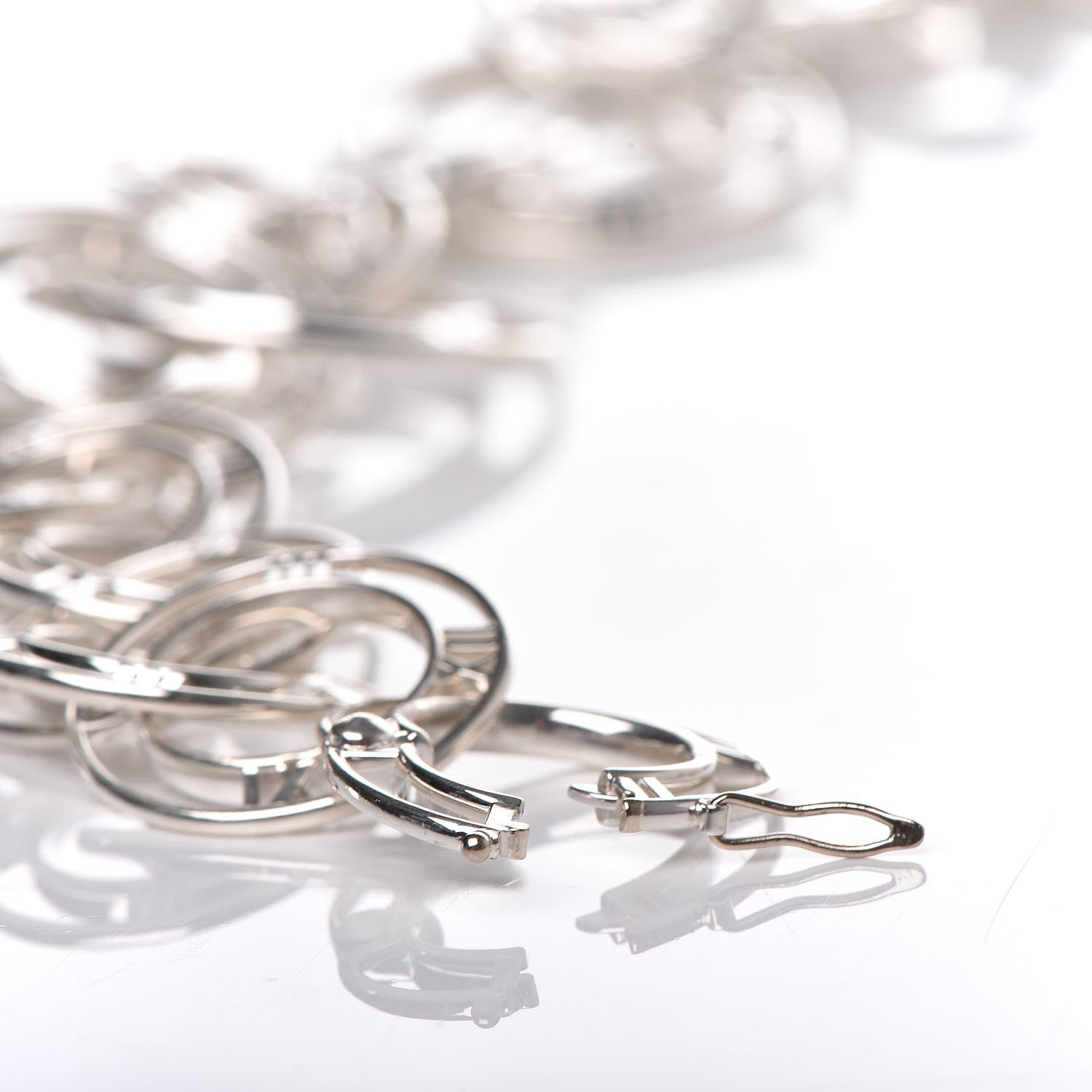 Tiffany Sterling Silver Atlas Link Necklace 5 of 7