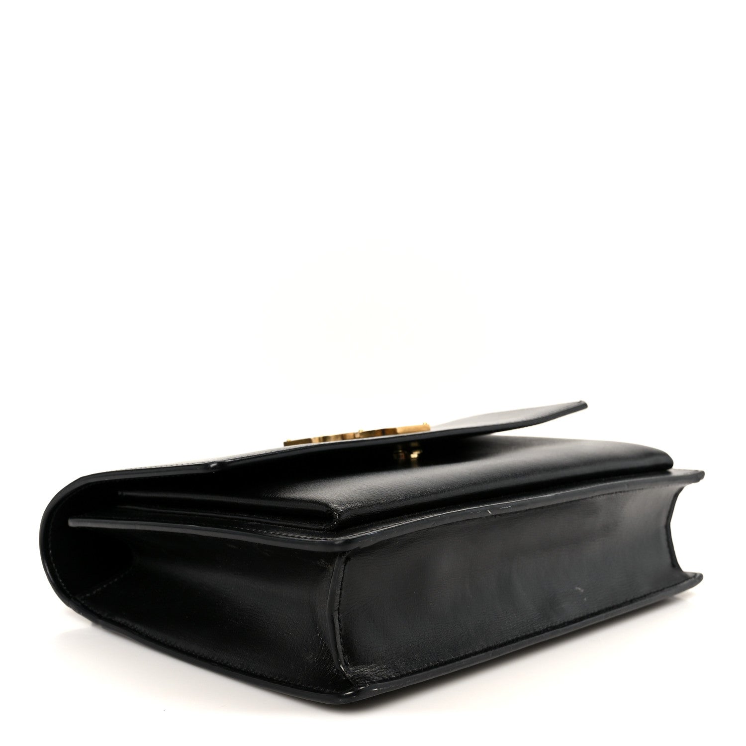 Saint Laurent Smooth Calfskin Medium Monogram Sunset Satchel Black