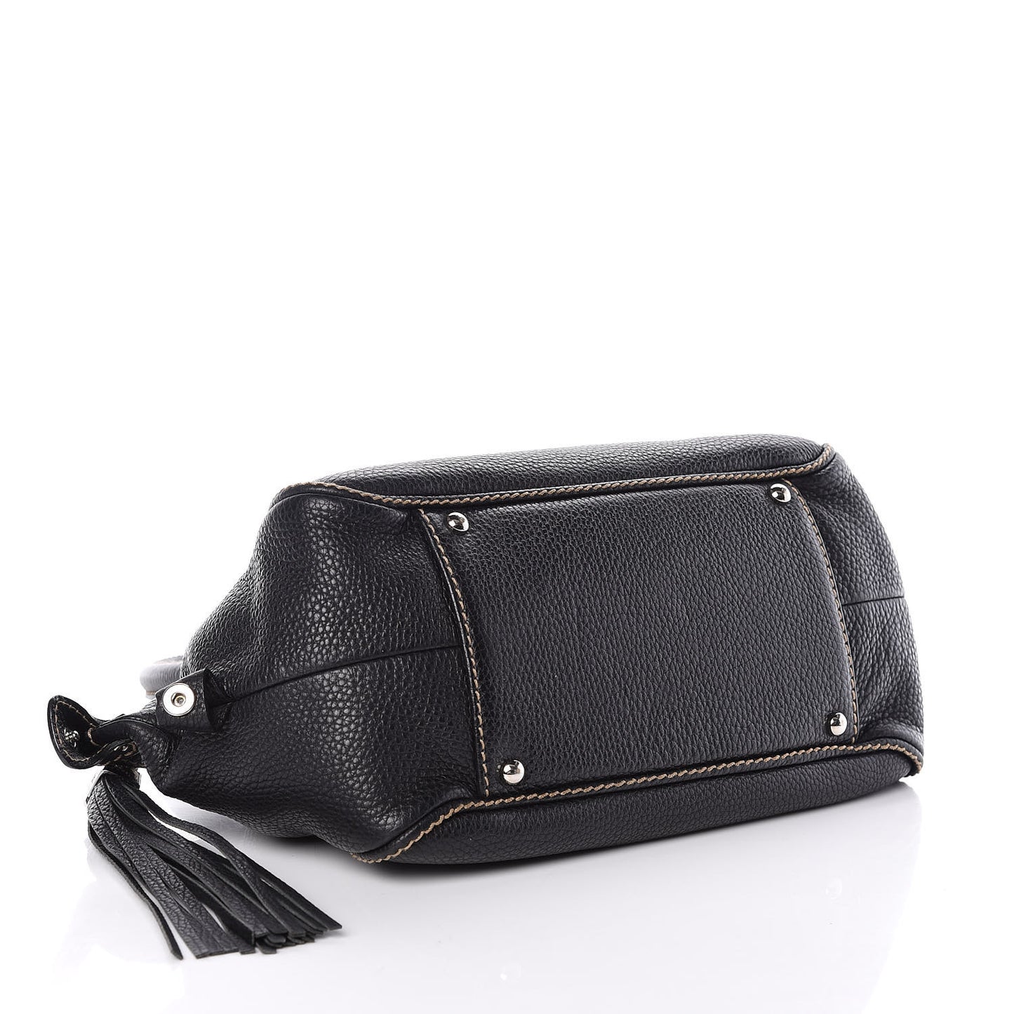 Calfskin Tassel Bowler Black