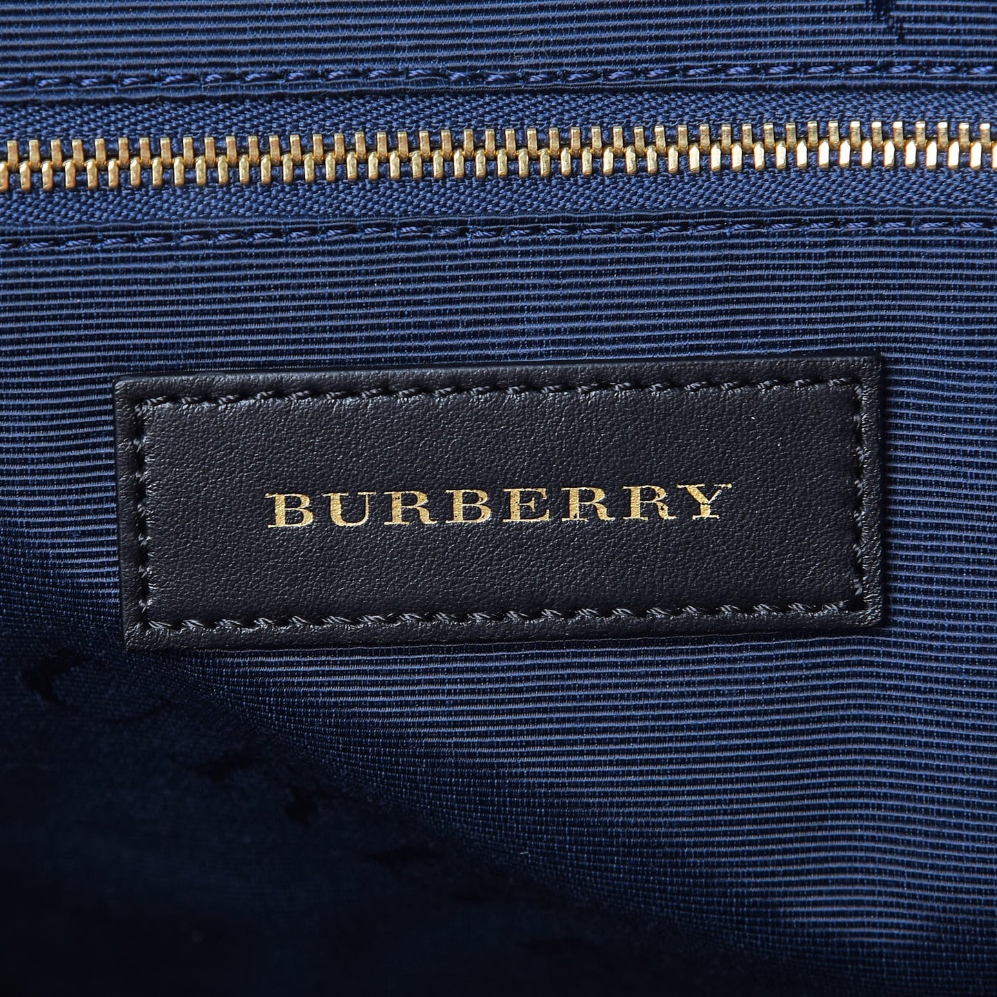 Heritage Grain Check Embossed Medium Dewsbury Tote Blue Carbon
