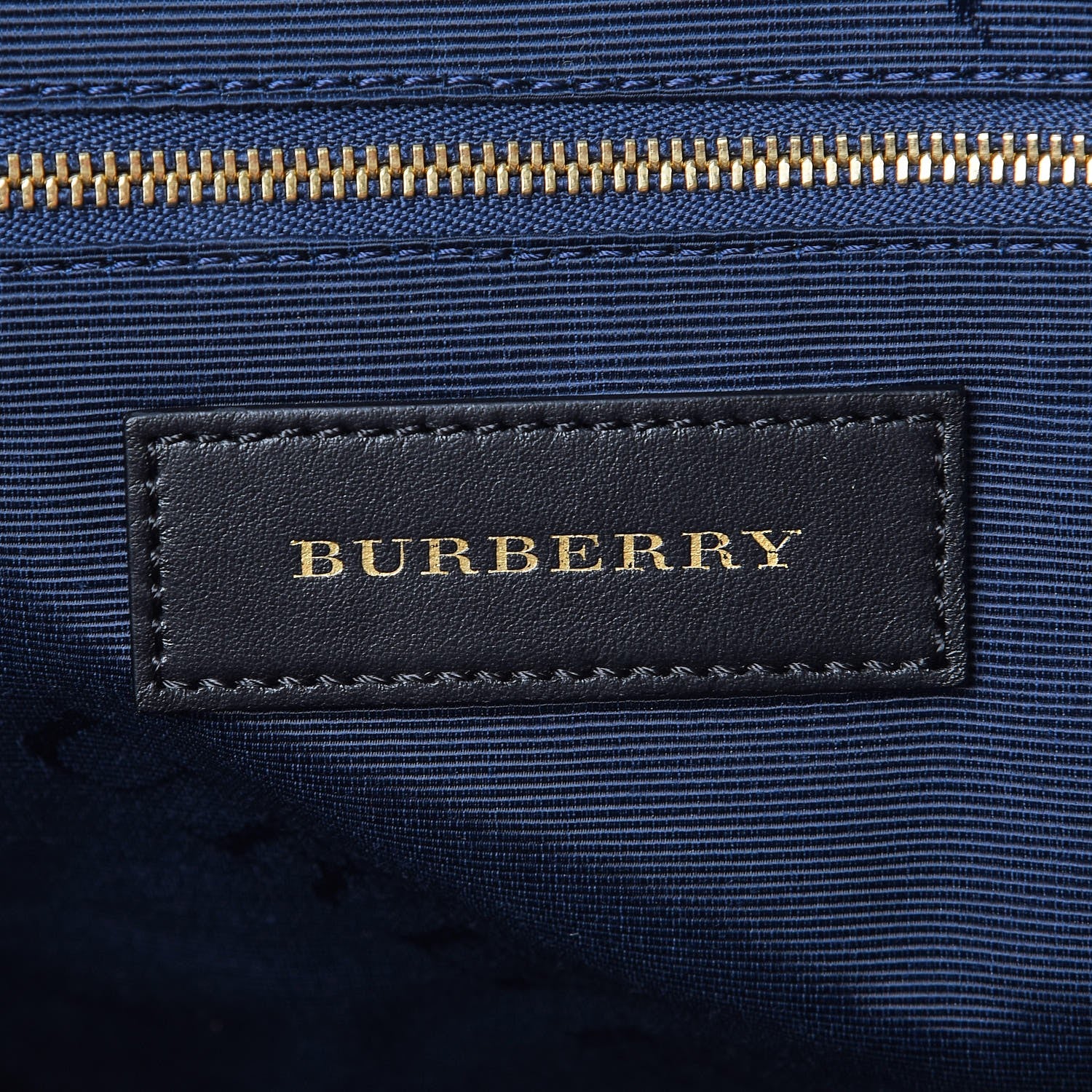 Burberry Heritage Grain Check Embossed Medium Dewsbury Tote Blue Carbon 7 of 10