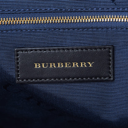 Burberry Heritage Grain Check Embossed Medium Dewsbury Tote Blue Carbon 7 of 10