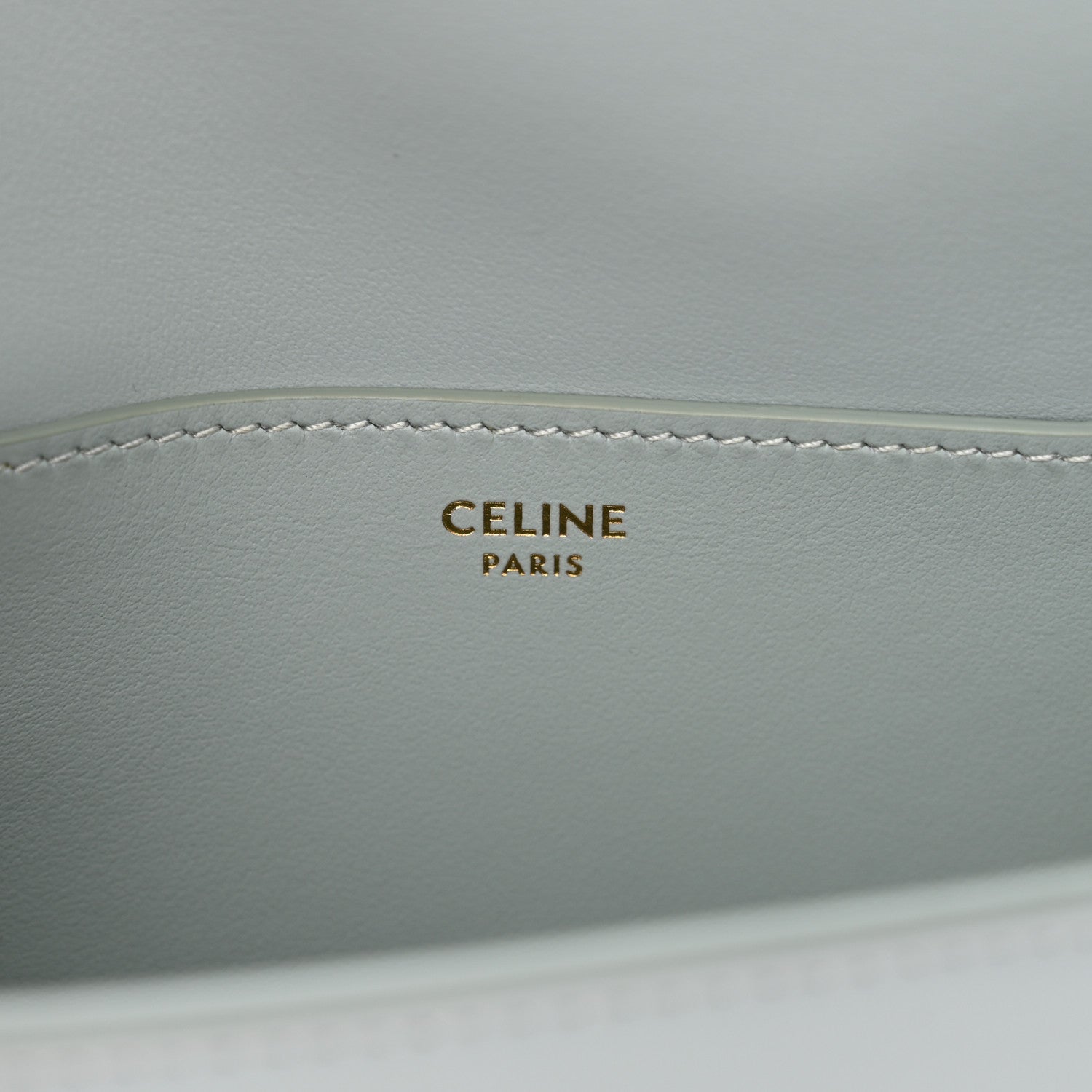 Celine Smooth Calfskin Tabou Clutch On Strap Ice Blue 6 of 11