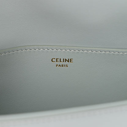 Celine Smooth Calfskin Tabou Clutch On Strap Ice Blue 6 of 11