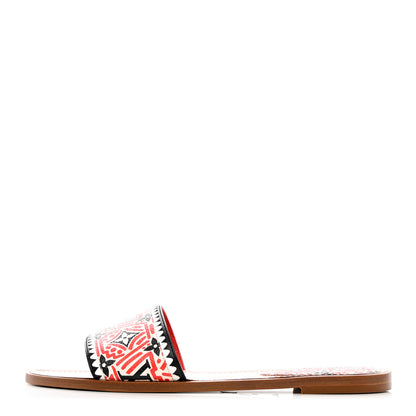 Louis Vuitton Monogram Crafty Lock It Flat Mule 40 Creme Rouge 1 of 9