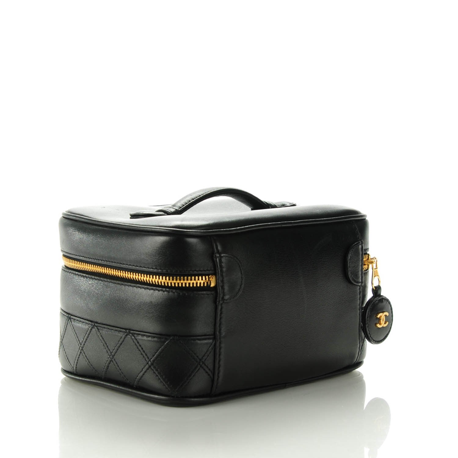 Chanel Lambskin Vanity Cosmetic Case Black 3 of 8