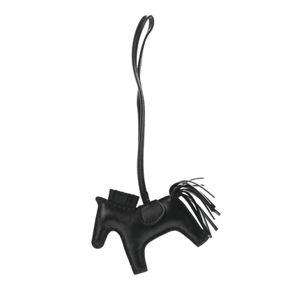 Hermes Milo Lambskin Grigri Rodeo Horse Bag Charm PM So Black 1 of 5