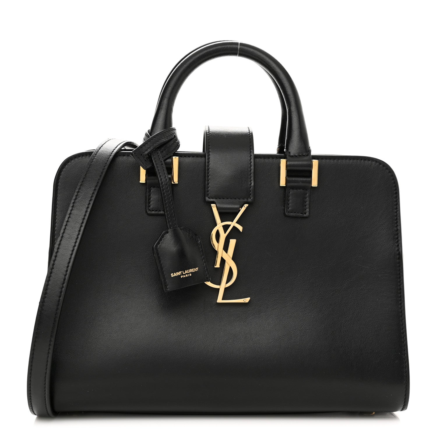 Saint Laurent Calfskin Monogram Baby Cabas Black 1 of 9