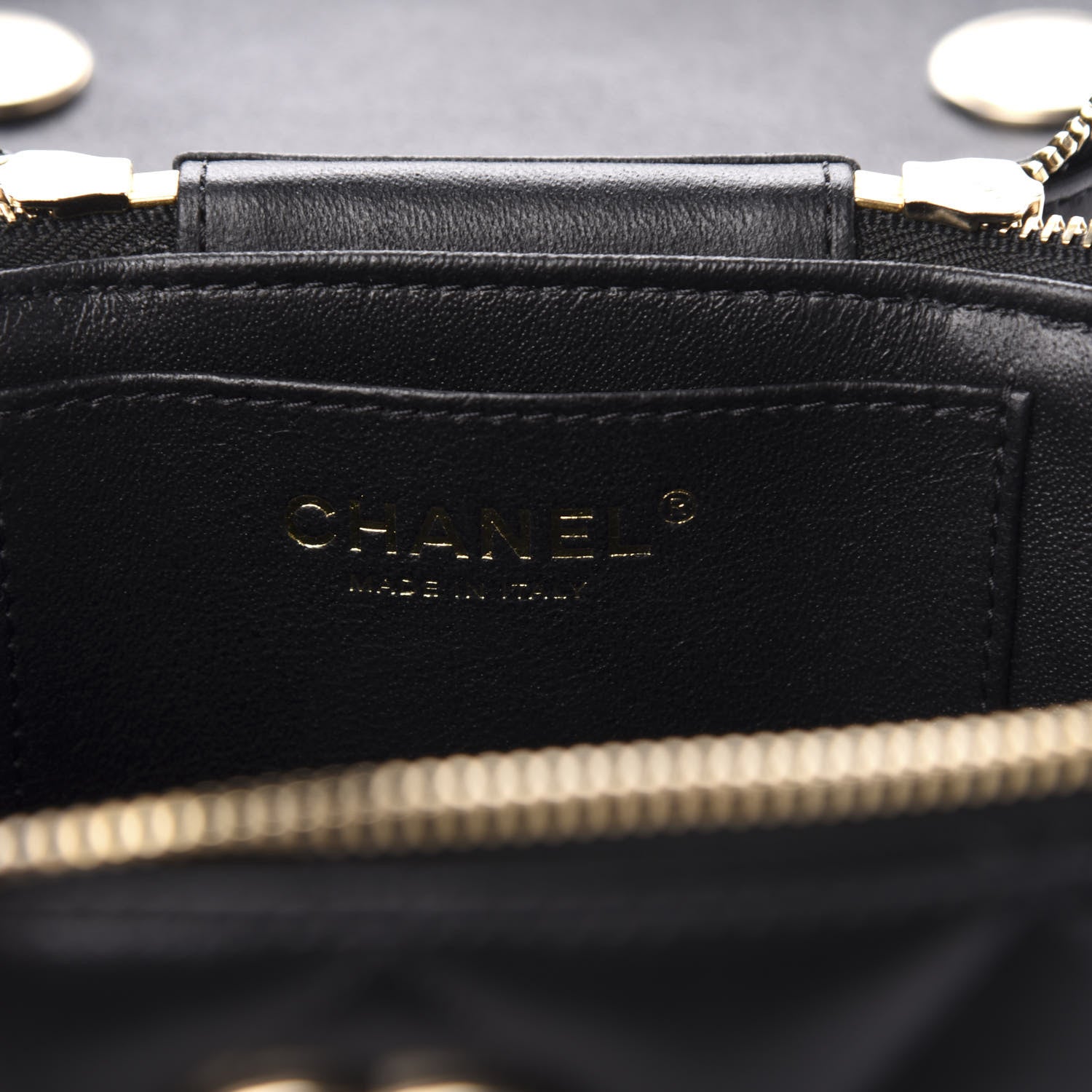 Chanel Lambskin Quilted Trendy Vanity Case Black 6 of 10